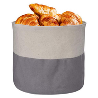 カスタム耐久性のある再利用可能なラウンド コットン パン バッグ ホルダー エコ Reycled キャンバス パン バスケット収納袋パン