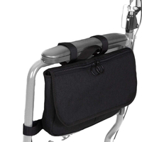 車椅子キャリーバッグアームレストポーチ歩行器歩行器用パワー車椅子と膝スクーターサイド収納オーガナイザー
