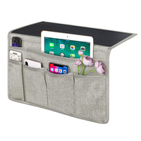 簡単なインストール ベッドサイド キャディ オーガナイザー 6 ポケット リモート コントロール タブレット 電話 メガネ 収納 バッグ