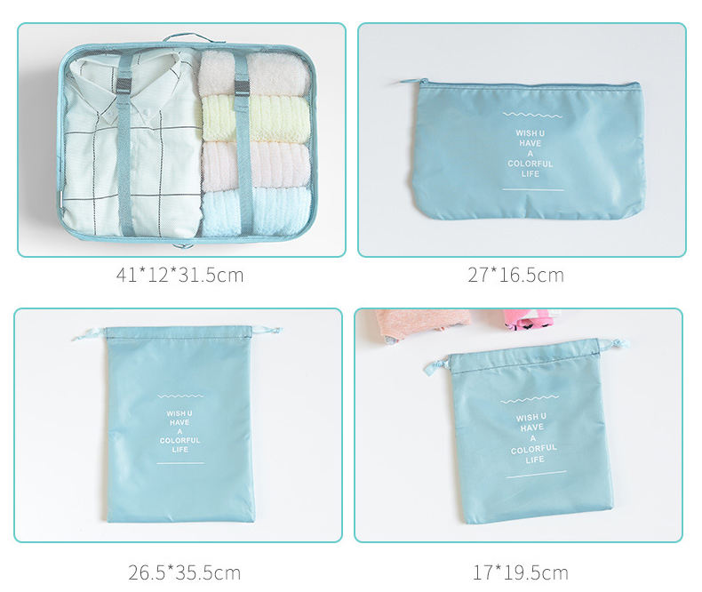 カスタム旅行荷物 8 個収納袋セット服下着ソックス オーガナイザー バッグ セット パッキング キューブ旅行バッグ