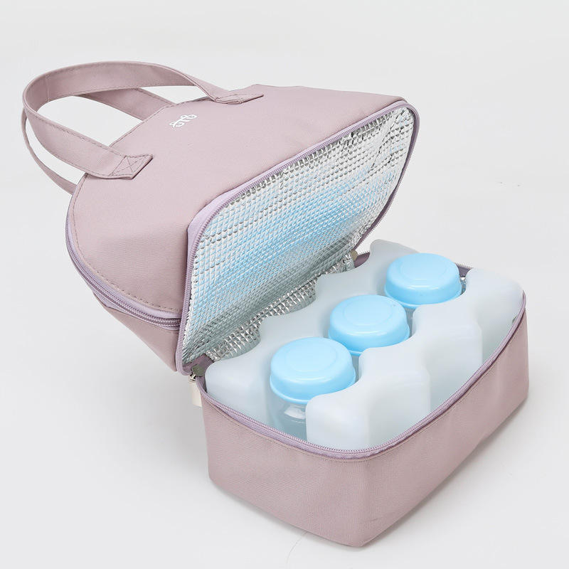 授乳中の母親のための再利用可能な新鮮な母乳クーラー収納バッグ哺乳瓶二重コンパートメントバッグクーラー