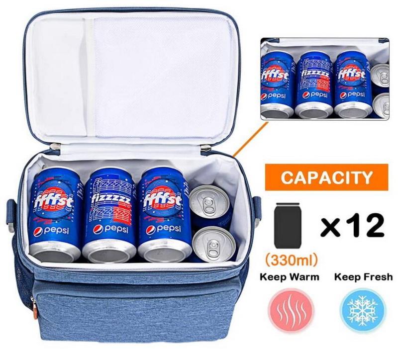 RPET 大きなビール缶 断熱バッグ 旅行 ポータブル 便利なスクールフード クーラーバッグ ピクニック用 断熱