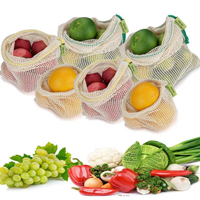 再利用可能な生分解性メッシュバッグ、果物貯蔵用の持続可能な環境に優しい製品