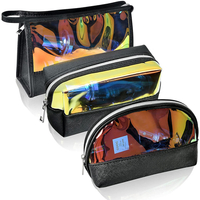 女性防水レーザー TPU レザー化粧品トラベルメイクアップバッグ財布ポータブルオーガナイザー収納袋