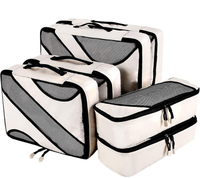 6 セット パッキング キューブ 3 さまざまなサイズ旅行荷物パッキング オーガナイザー バッグ旅行バッグ オーガナイザー衣類靴