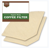 オーガニックヘンプクロスコーヒーフィルター 再利用可能なコーンコーヒーフィルター ドリップコーヒーメーカー用