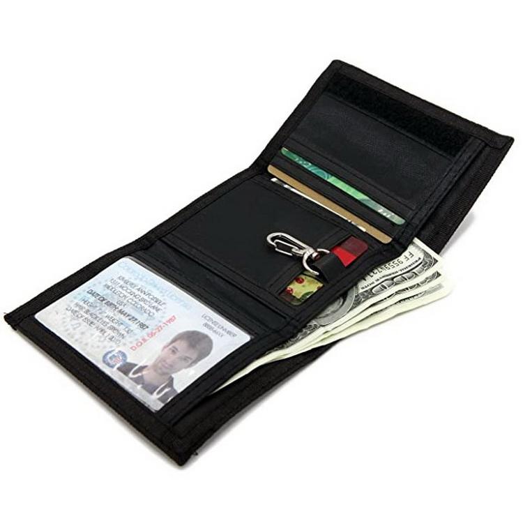 卸売迷彩ボーイズキッズファッションRFIDクレジットカードホルダーケースキーチェーン付きポータブル三つ折り財布