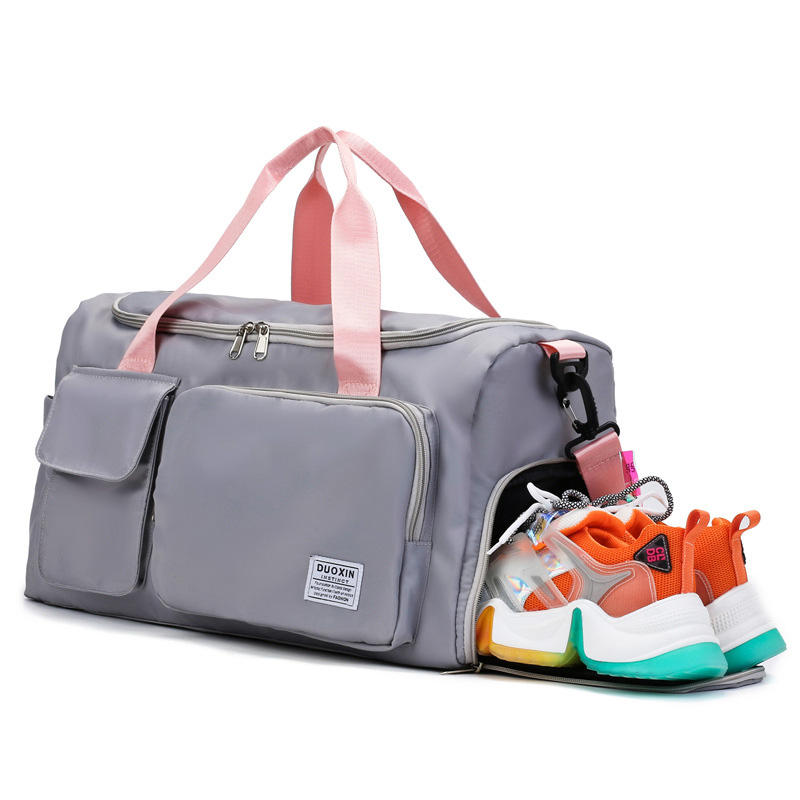 旅行荷物ハンドバッグ女性ジム スポーツ ダッフル バッグ靴コンパートメントと別のウェット ポケット