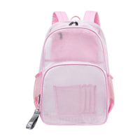 カスタムラップトップ学生バッグメッシュバックパック半透明防水バックパックバッグティーンエイジャーのための女の子のスクールバッグ