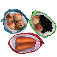 環境に優しい再利用可能な RPET 洗濯洗えるメッシュ ストア フード フルーツ 野菜用農産物バッグ