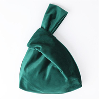 ヴィンテージハンドバッグリストバッグ女性のための韓国和風結び目トートバッグベルベット化粧品バッグ